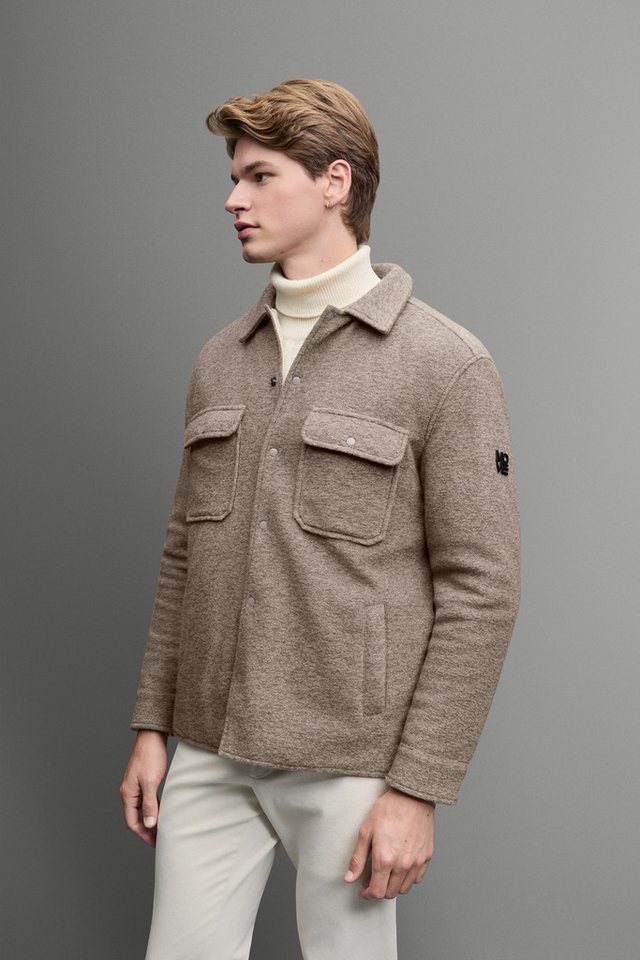 Digel Hemdjacke Banff (1-St) Melange Woll Jersey, Steppfutter mit Sorona® Wattierung von Digel