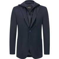 Digel Jersey-Sakko mit heraustrennbarer Blende und Kapuze, Modern Fit von Digel