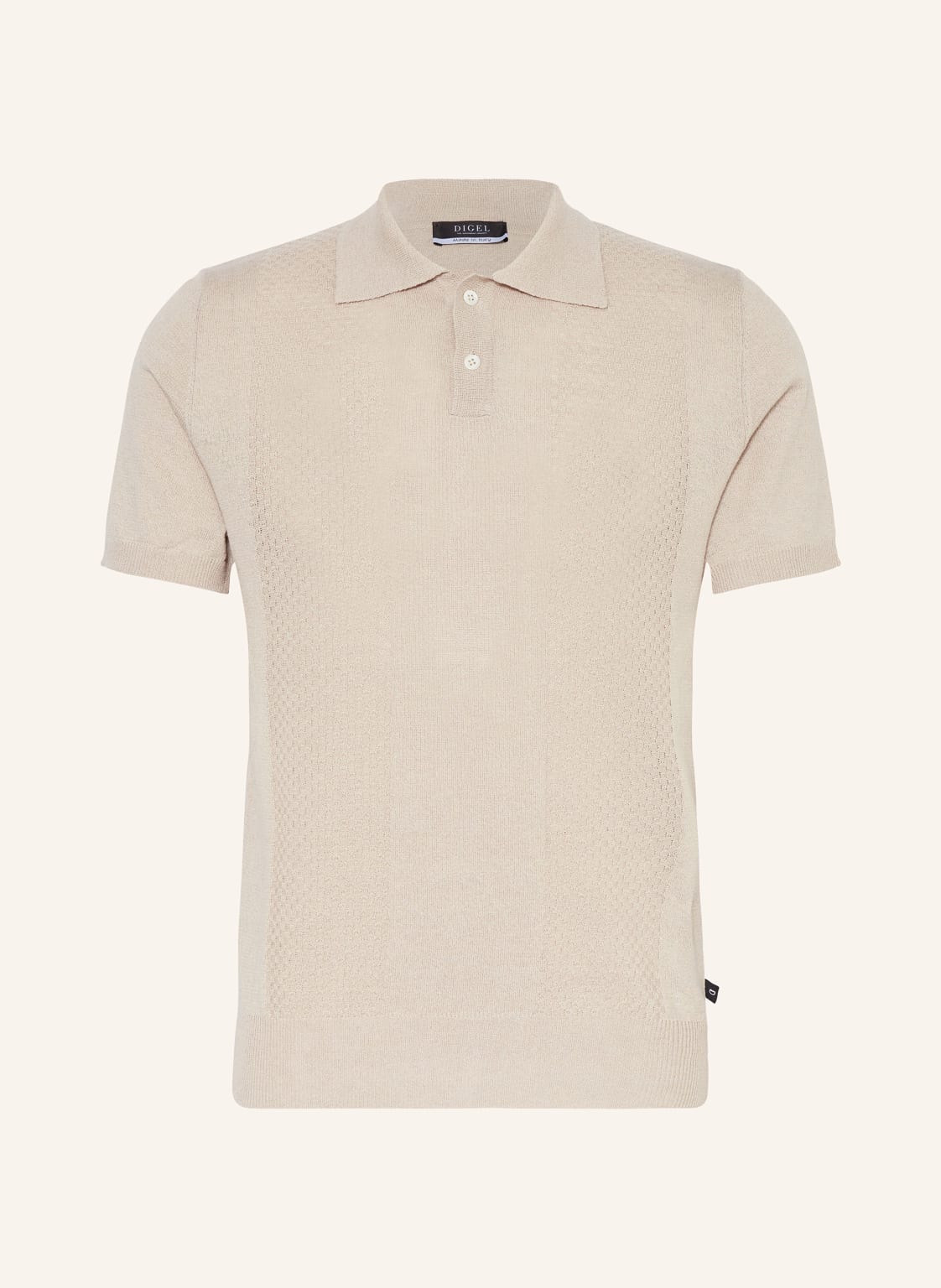 Digel Strick-Poloshirt Damy Mit Leinen beige von Digel