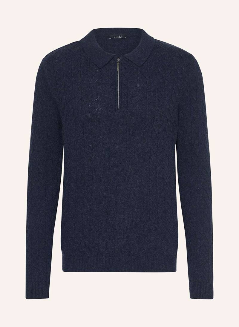 Digel Strick-Poloshirt Damy-Z blau von Digel