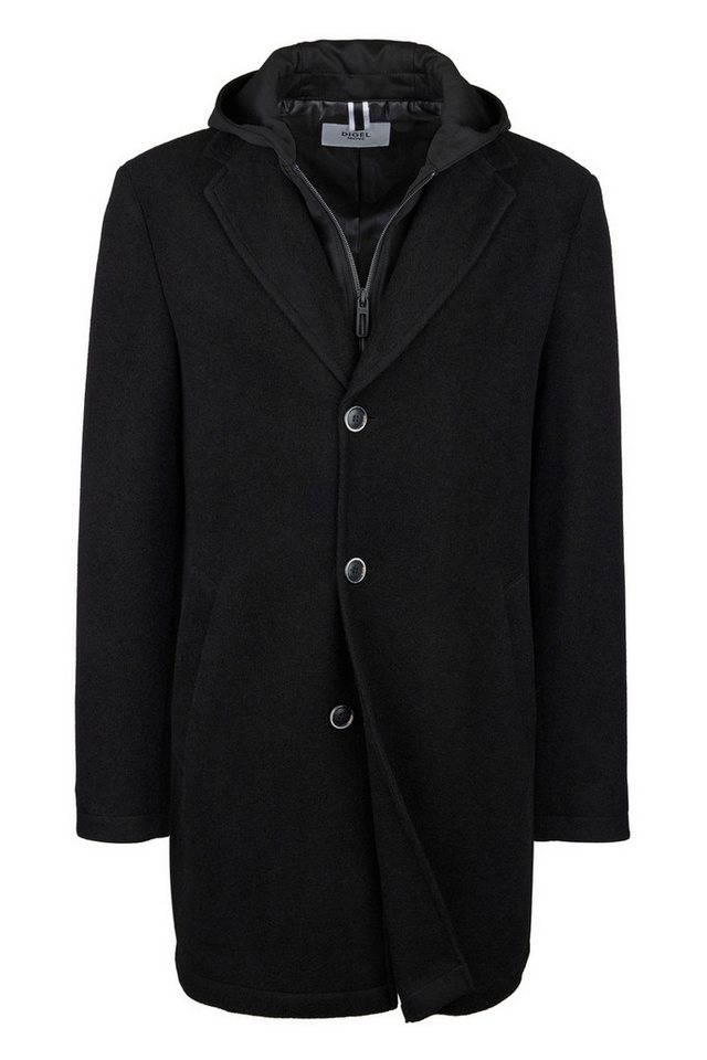 Digel Wollmantel Digel Herren Wollmantel Aspen - schwarz (1-tlg) von Digel