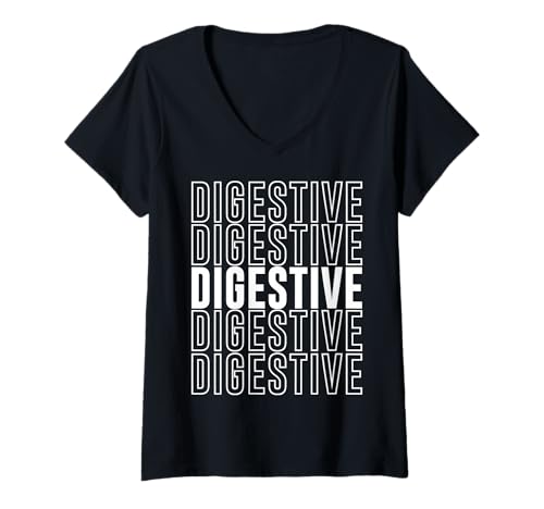 Damen Verdauungsfördernd T-Shirt mit V-Ausschnitt Damen Verdauungsfördernd T-Shirt mit V-Ausschnitt von Digestive Apparel