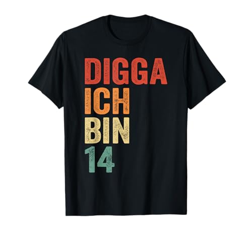 14. Geburtstag Junge Mädchen 14. Geburtstag Digga ich bin 14 T-Shirt von Digga 14. Geburtstag Geschenk zum 14. Geburtstag