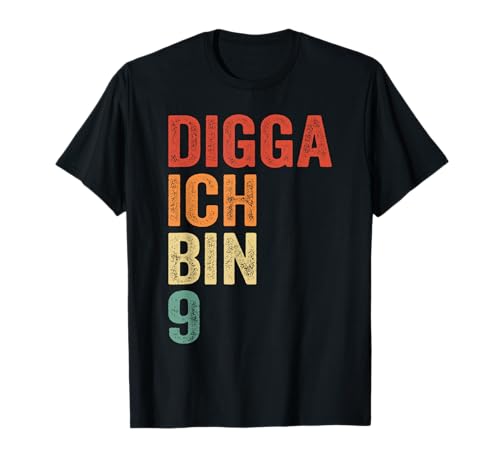 9. Geburtstag Junge Mädchen 9. Geburtstag Digga ich bin 9 T-Shirt 9. Geburtstag Junge Mädchen 9. Geburtstag Digga ich bin 9 T-Shirt von Digga 9. Geburtstag Geschenk zum 9. Geburtstag
