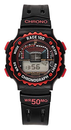 Digi-Tech Herren-Armbanduhr Chrono Race Digital Quarz Kautschuk DT102908 von Digi-Tech