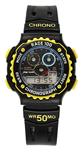 Digi-Tech Herren-Armbanduhr Chrono Race Digital Quarz Kautschuk DT102917 Digi-Tech Herren-Armbanduhr Chrono Race Digital Quarz Kautschuk DT102917 von Digi-Tech