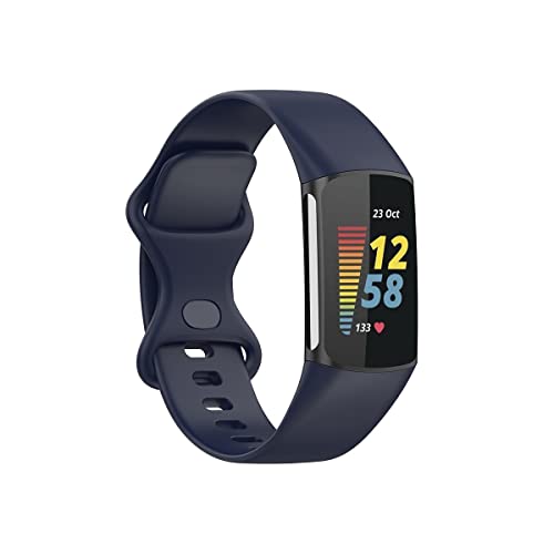 Digicharge Armband für Fitbit Charge 5, Armbänder Silikon Ersatzarmband Kompatibel mit Fitbit Charge5 Riemen, Sport Armband für Damen & Herren - Auswahl an Farben und Größen von DigiCharge