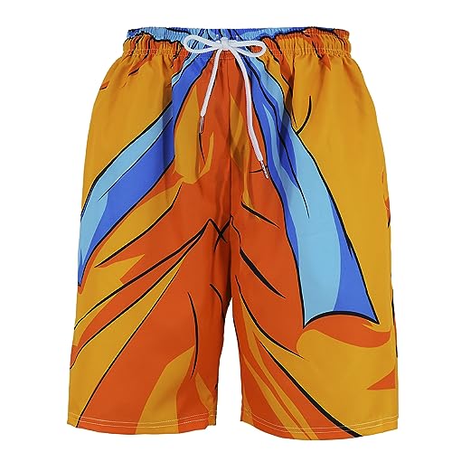 DigiTizerArt Unisex Anime Swim Trunks Elastic Waist Board Quick Dry Board Shorts with Pockets for Men and Women Summer Beach Bathing Suits (L) von DigiTizerArt