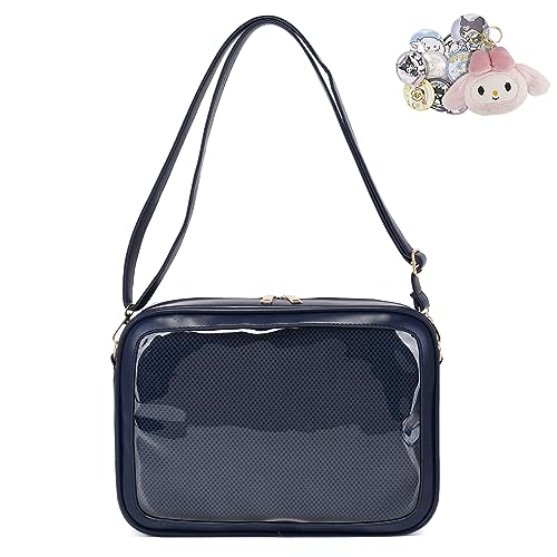 Ita Bag Pin Display Bag Anime Cosplay Crossbody Shoulder Bag Handbag Backpack With Insert And Pins Badges Display Bag For Anime Cosplay (Blue) von DigiTizerArt