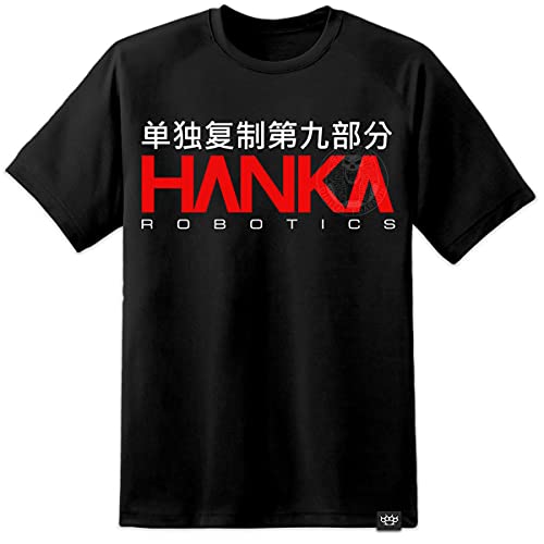 Digital Pharaoh Herren Hanka Robotics Geister in The Shell T Shirt - Schwarz, XL von Digital Pharaoh