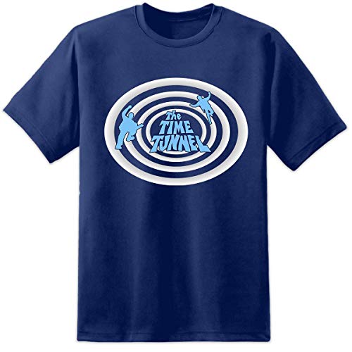 Digital Pharaoh Herren Time Tunnel T-Shirt Retro TV 60er 70er 80er Vintage - Marine, XXL von Digital Pharaoh