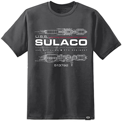 Digital Pharaoh Sulaco Raumschiff Gesicht T Shirt Nostromo LV426 Hadleys Hope Weyland Yutani (L) von Digital Pharaoh