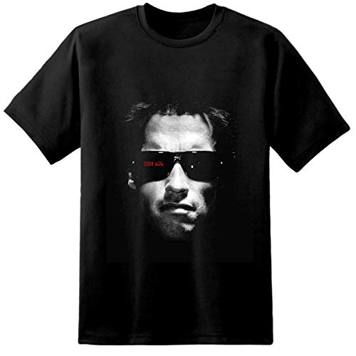 Herren Arnie Gesicht Terminator T-Shirt T800 Skynet Cyberdyne Systems - Schwarz, L von Digital Pharaoh