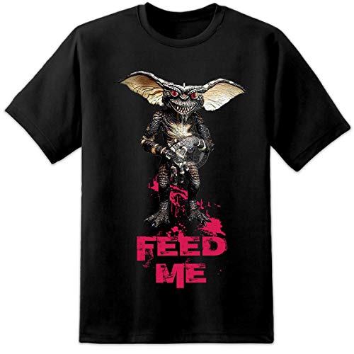 Herren Gremlins Retro Feed Me T-Shirt Lustig Vintage Labyrinth Dunkel Kristall 80's - Schwarz, 3XL = 54/56" von Digital Pharaoh