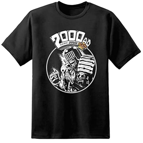 Herren Judge Death 2000 Ad Comic Druck T-Shirt Dc Comics Judge Dredd (Mittelgroß) von Digital Pharaoh