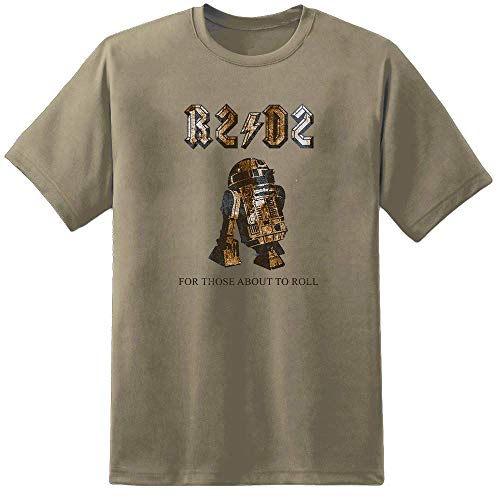 Herren R2D2 Ready to Rolle Rock Inspiriert T-Shirt Star Sith Jedi Kriege Imperium Skywalker Falcon Han Solo - Sand, M = 38/40" von Digital Pharaoh