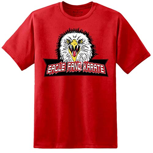 Herren T-Shirt Adler Fang Karate Dojo – Cobra Kai inspiriert Gr. S, rot von Digital Pharaoh