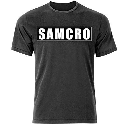 Sons of Anarchist Anarchy SOA Herren Samcro T-Shirt (S-3XL) Redwood Original Reaper Patch Gr. 2XL, Schwarz von Digital Pharaoh