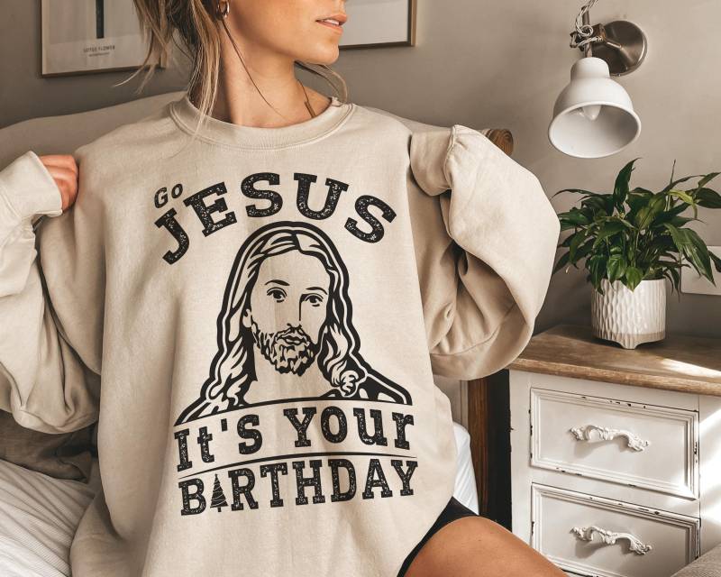 Witziger Jesus Weihnachtspullover | Go It's Your Birthday Lustiger Christlicher Xmas Sweater Humorvolles Geschenk Für Weihnachten von DigitalArtPrints3000