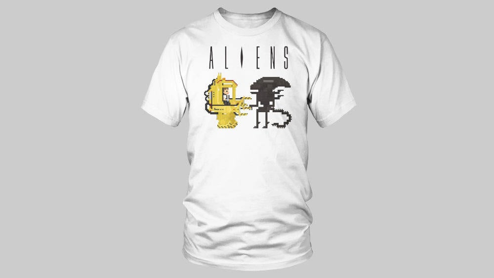 8-Bit-Ripley.aliens-Shirt. Unisex T-Shirt. Lustiges Shirt. Retro-Shirt. Film Shirt.gamer Hemd. Videospiel-Shirt von DigitalCrack