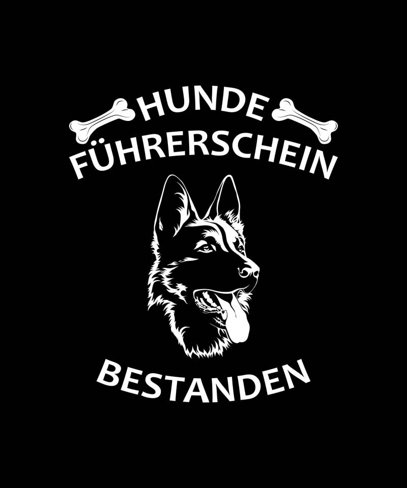 Hunde Design Führerschein Bestanden T-Shirt Für Hundebesitzer Zum Gassi Gehen Damen Und Herren Bestimmter Hunderassen von DigitalKunstBoutique