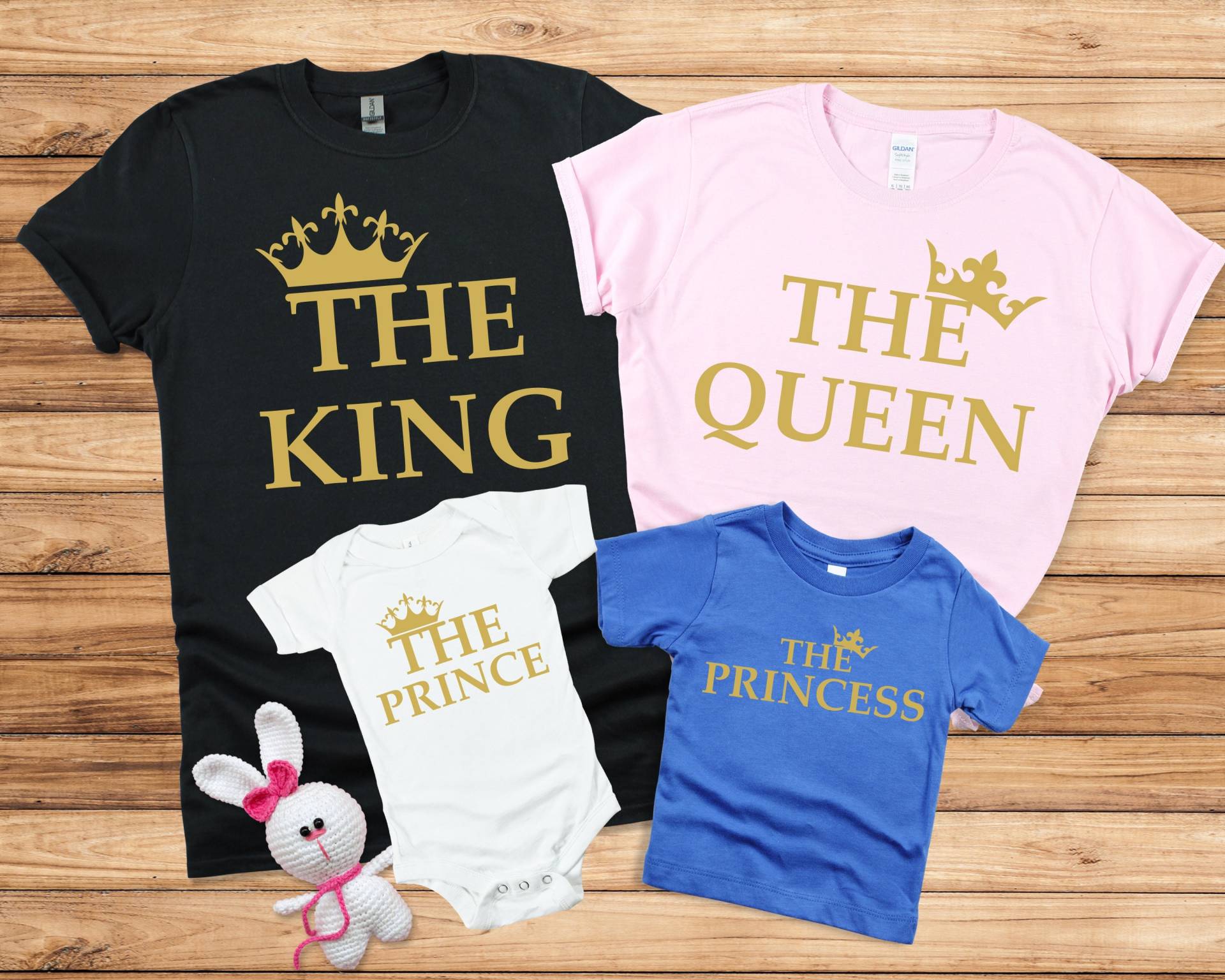 King Queen Prince Princess T Shirt Uk, Passendes Familien Outfits, Baby Bodysuit, Vatertag Tshirt 2022, Geschenke Für Papa Opa von DigitalMockupStudio