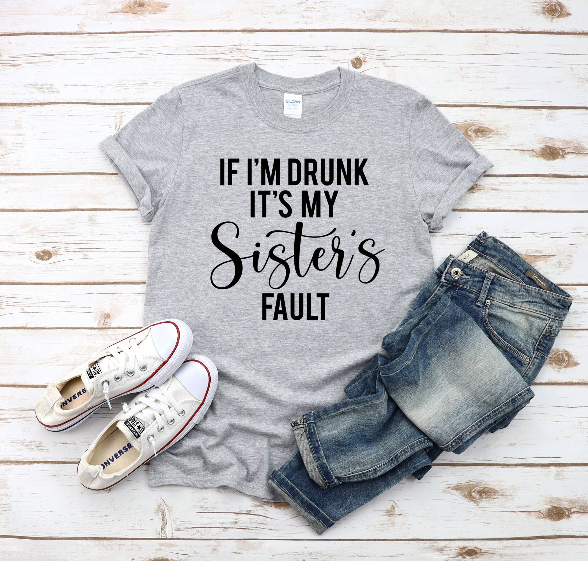 Wenn Ich Betrunken Bin, Ist Es Meine Schwestern Fehler, Lustiges Trinkendes Shirt, T-Shirt, Party Unisex Geburtstagsparty Shirt Wenn Ich Betrunken Bin, Ist Es Meine Schwestern Fehler, Lustiges Trinkendes Shirt, T-Shirt, Party Unisex Geburtstagsparty Shirt von DigitalPrintApparel