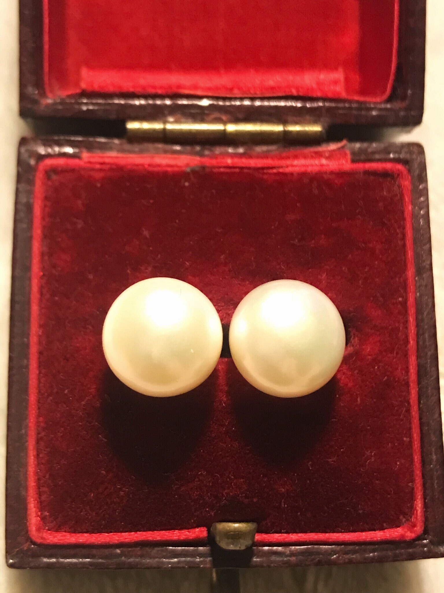 Große Taste Perle Ohrringe Silber Große Taste Perle Ohrringe Silber von DihcroJewels