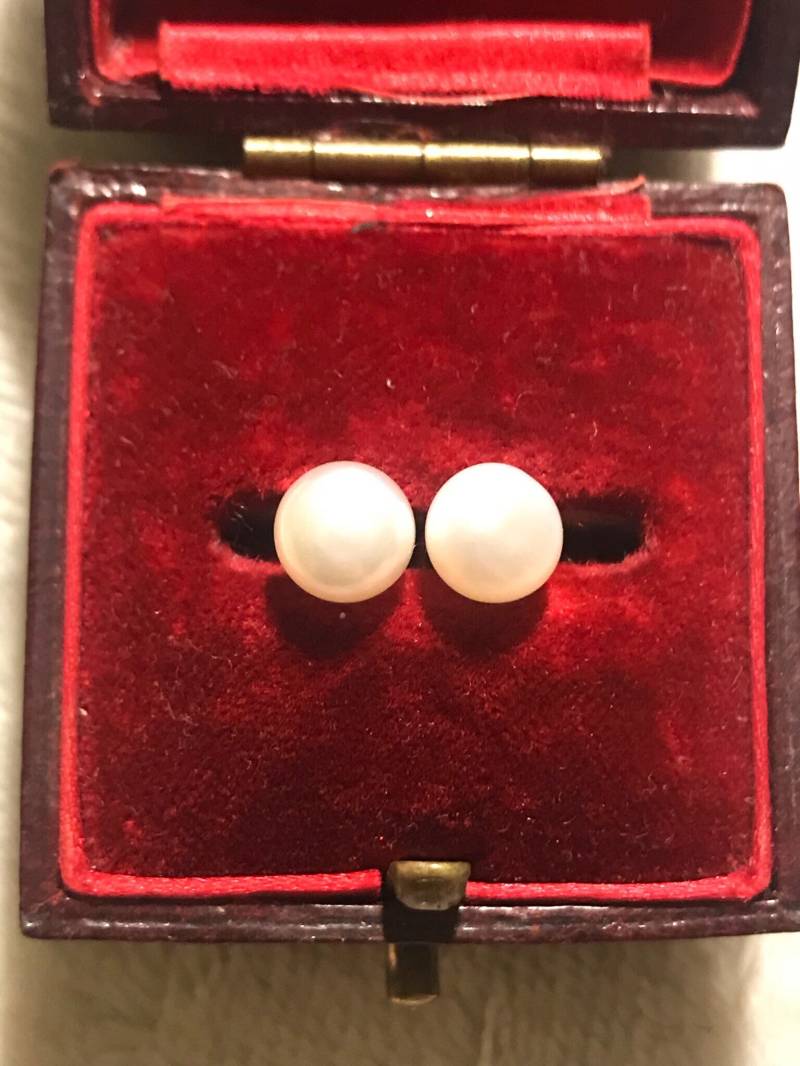 Kleine Taste Perle Ohrringe Silber Kleine Taste Perle Ohrringe Silber von DihcroJewels