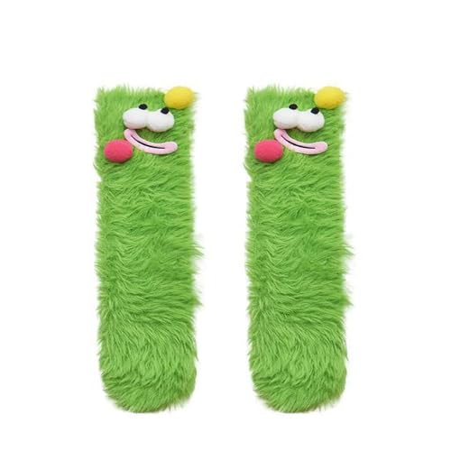 Dihope 1 Paar Lustige Socken,3D Cartoon Monster Socken Mit Großen Augen Unisex Winter Flauschig Socken Korallenvlies Bodensocken,Funny Freundschaftssocken für Damen und Herren von Dihope