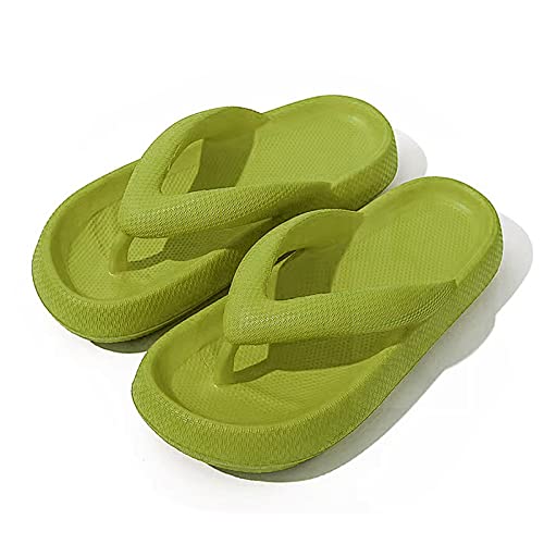 Dihope Unisex Flip Flops Erwachsene Zehentrenner Damen Cozy Dusch Badeschuhe ​Strand Sandalen Sommer Hausschuhe Rutschfest Zehensandale Shower Badeschlappen für Dusch Pool(Grün，38/39) von Dihope