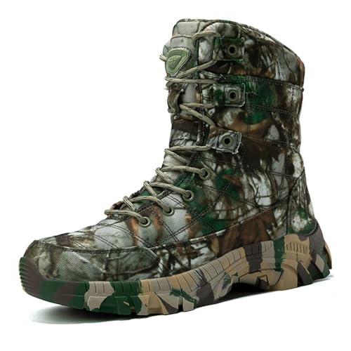 Dihou88 Kampfstiefel Herren, leicht, kollisionssicher, wasserdicht, Taktische Herrenstiefel, bequem, taktisch, für schnelle Reaktion im Militärdschungel(Green,43 EU) von Dihou88