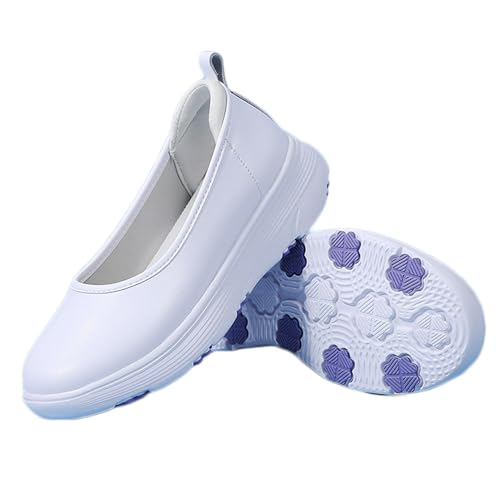 Dihou88 Pflegeschuhe für Damen, Krankenschwesterschuhe für Damen, leicht, rutschfest, atmungsaktiv, für medizinisches Personal, Ärzte, langes Stehen(White,38 EU) von Dihou88