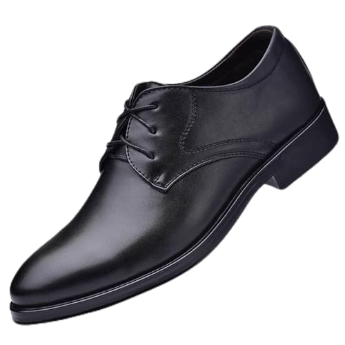 Dihou88 Wasserabweisende, rutschfeste Herrenschuhe, weiche Herrenschuhe, Bürokleidung(Black,43 EU) von Dihou88
