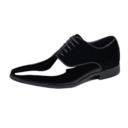 Dihou88 rutschfeste Herrenschuhe, strapazierfähige Business-Casual-Schuhe(Black,48 EU) von Dihou88
