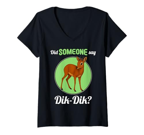 Damen Dikdiks Dikdik T-Shirt mit V-Ausschnitt von Dikdiks Dikdik Tier Shop