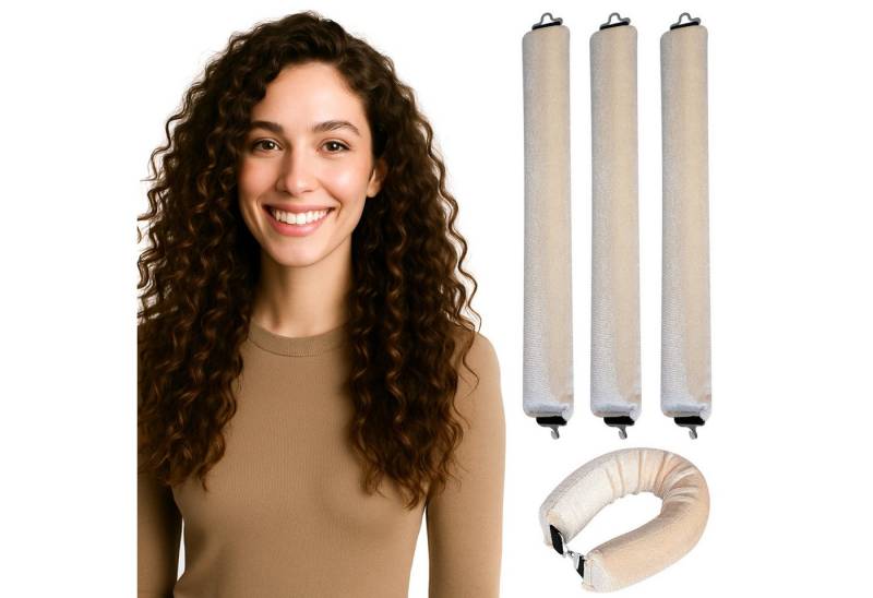 Dilara Lockenwickler 3er Set - Weiche Samt-Haarroller für natürliche & voluminöse Wellen, Schonend, biegsam & handgefertigt für gesunde Locken, ganz ohne Hitze von Dilara