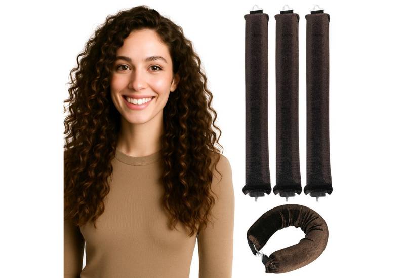 Dilara Lockenwickler 3er Set - Weiche Samt-Haarroller für natürliche & voluminöse Wellen, Schonend, biegsam & handgefertigt für gesunde Locken, ganz ohne Hitze von Dilara