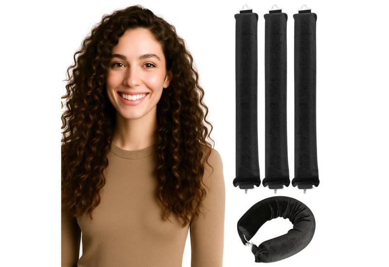 Dilara Lockenwickler 3er Set - Weiche Samt-Haarroller für natürliche & voluminöse Wellen, Schonend, biegsam & handgefertigt für gesunde Locken, ganz ohne Hitze von Dilara