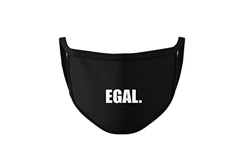 Dilara Lustige Masken in Schwarz wiederverwendbar für Erwachsene - Stoffmasken waschbar Maske aus Baumwolle (Egal) von Dilara