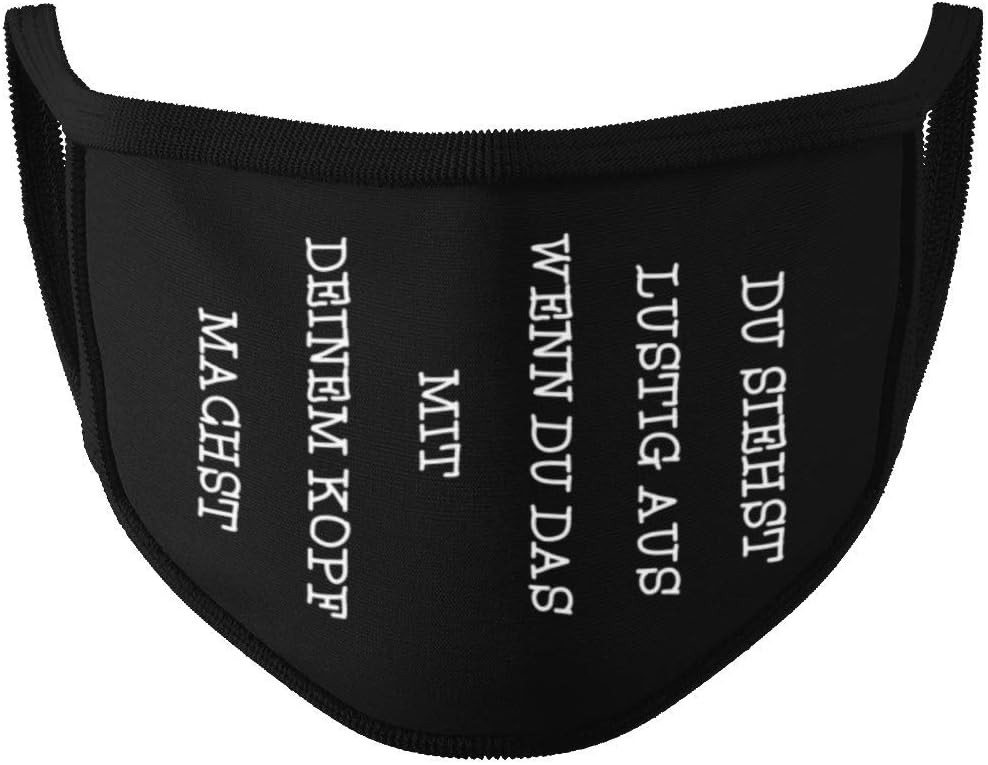 Dilara Mund-Nasen-Masken mit lustigen Sprüchen - Schwarze Gesicht Stoffmaske für Erwachsene, Waschbar, Atmungsaktiv & Wiederverwendbar von Dilara
