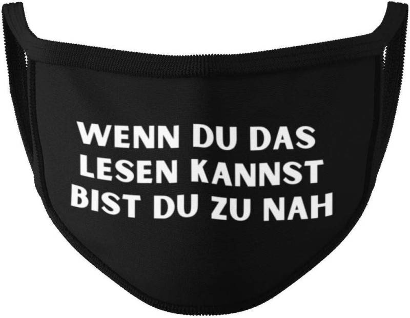 Dilara Mund-Nasen-Masken mit lustigen Sprüchen - Schwarze Gesicht Stoffmaske für Erwachsene, Waschbar, Atmungsaktiv & Wiederverwendbar von Dilara