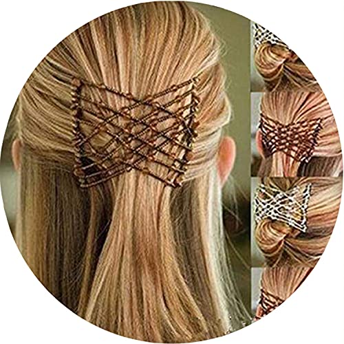 PREMIUM Flexible magische Doppel Haarspange Haarklammer für Damen und Mädchen - Elastische Magic stretch Hair Clip Claw Haarklemmen Spange für Frauen Friseurbedarf von Dilara