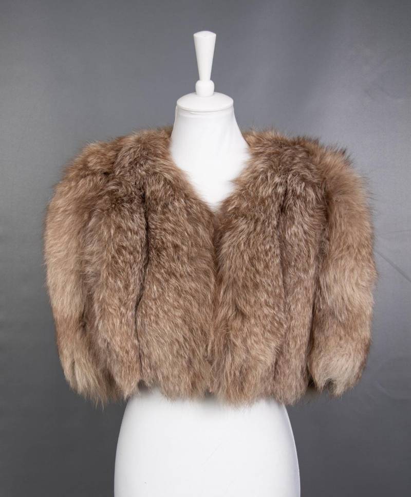 1212 Bezaubernde Echt Silber Fuchs Mantel Luxus Pelz Jacke Stola Wunderschöner von DilartPlus