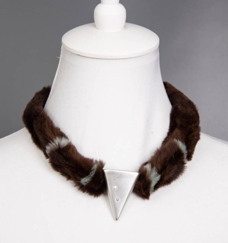 1347 Neue Glamouröse Real Rex Chinchilla Pelzmantel Pelz Halskette Wunderschöner Look von DilartPlus