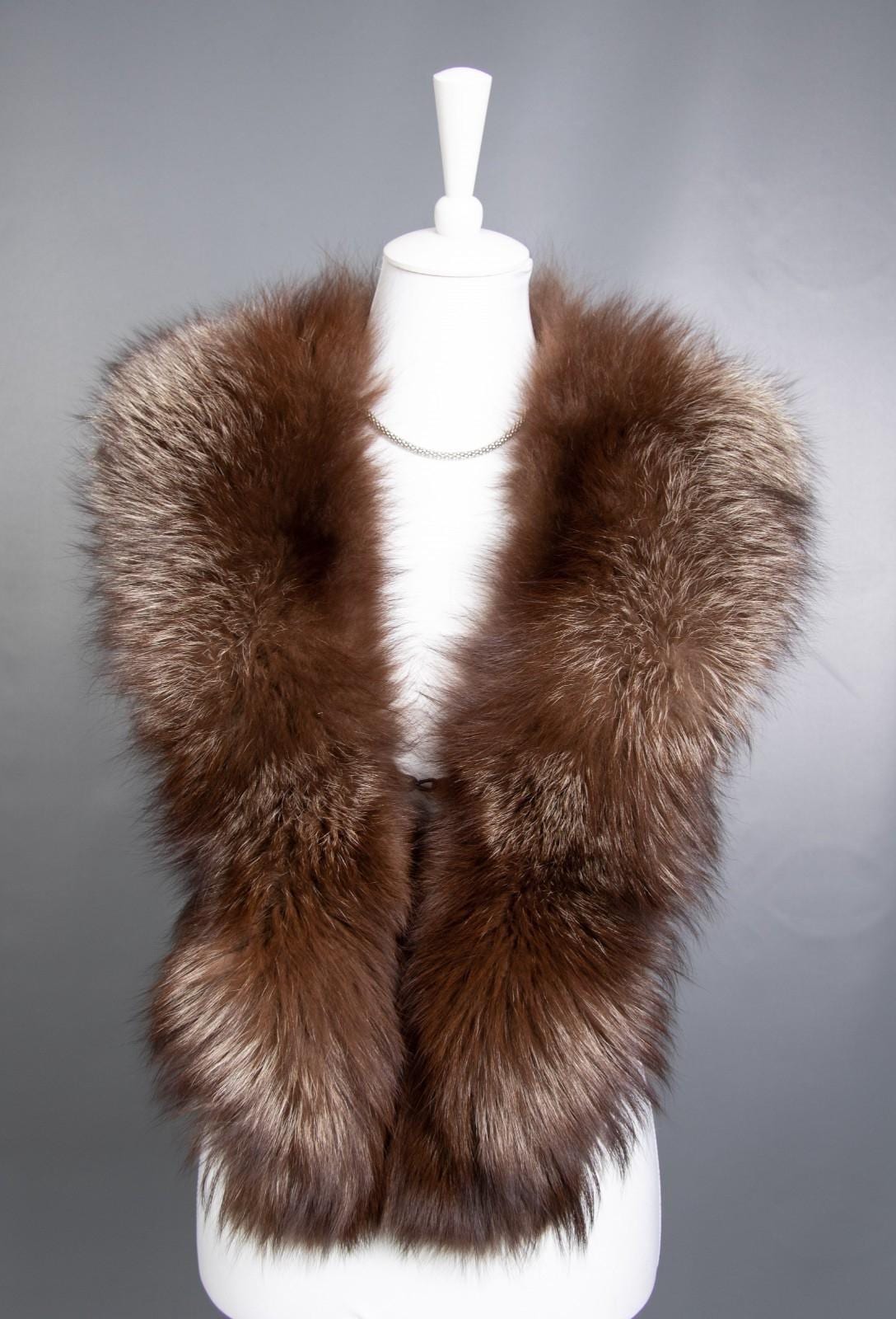 1394 Glamouröse Echt Silber Fuchs Mantel Pelz Jacke Stola Wunderschöner Look von DilartPlus