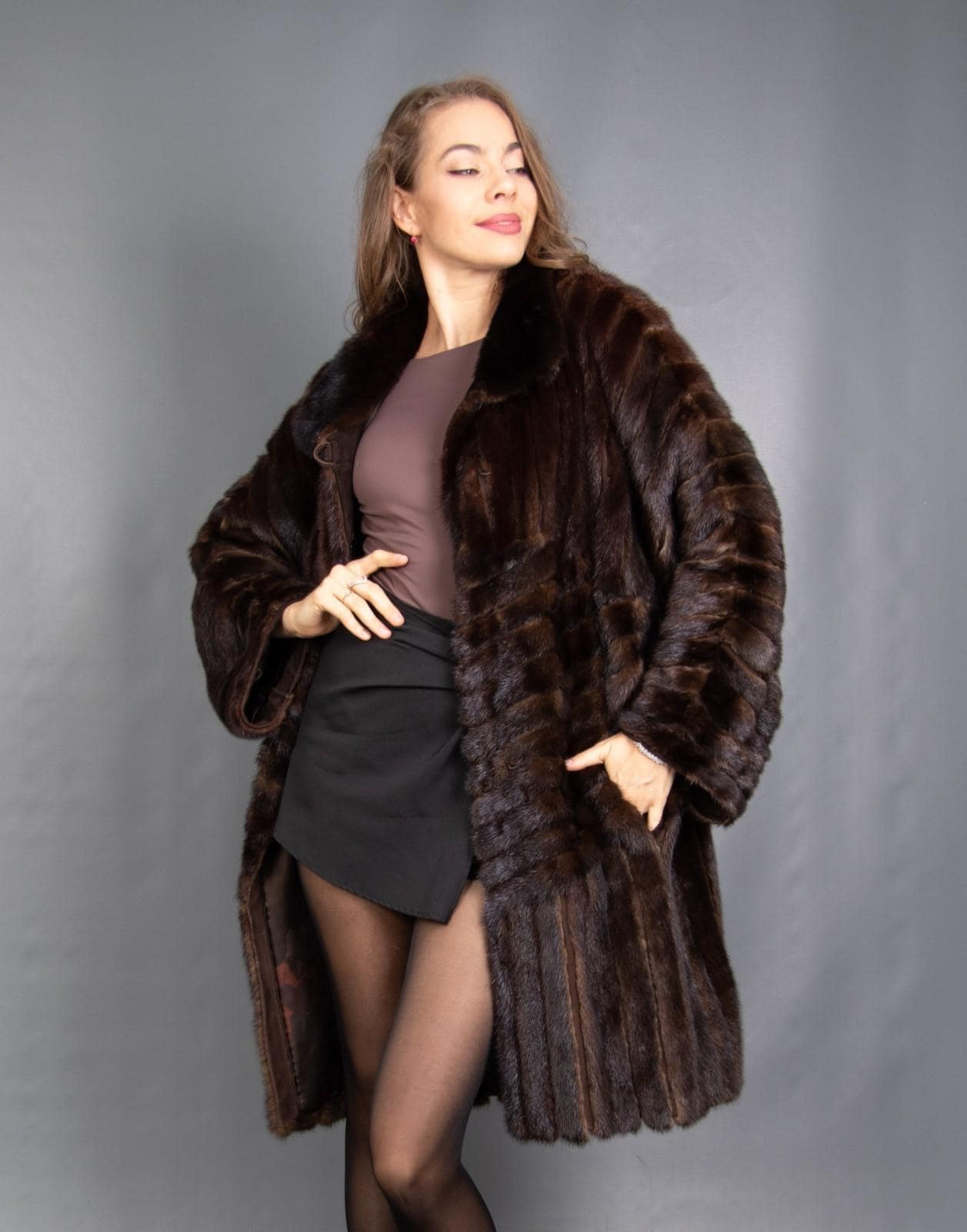 16008 Wunderschöne Echt Nerz Mantel Luxus Pelz Jacke Wunderschöner Look Gr. Xl 16008 Wunderschöne Echt Nerz Mantel Luxus Pelz Jacke Wunderschöner Look Gr. Xl von DilartPlus