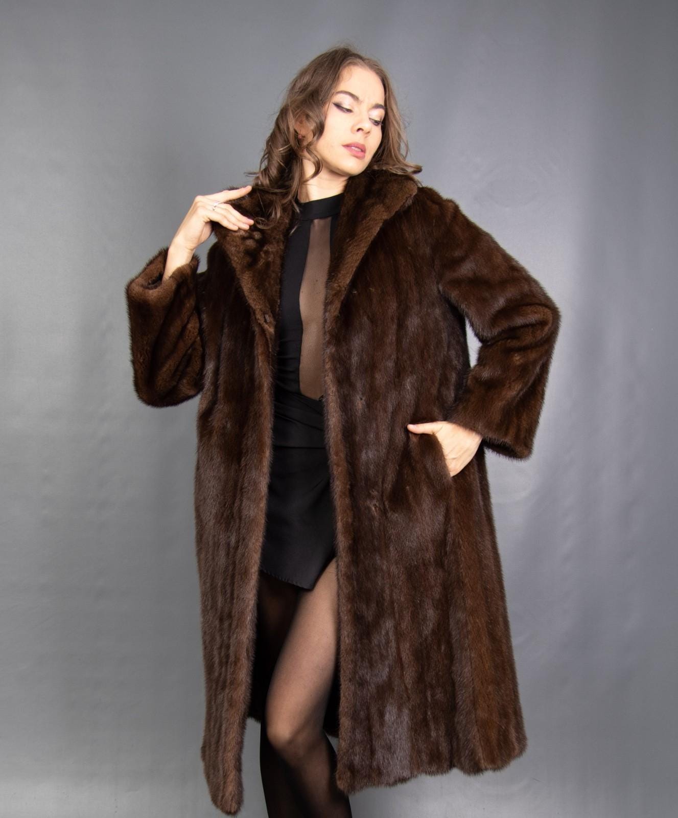 16083 Bezaubernder Echt Nerz Mantel Luxus Pelz Jacke Wunderschöner Look Gr.-S 16083 Bezaubernder Echt Nerz Mantel Luxus Pelz Jacke Wunderschöner Look Gr.-S von DilartPlus