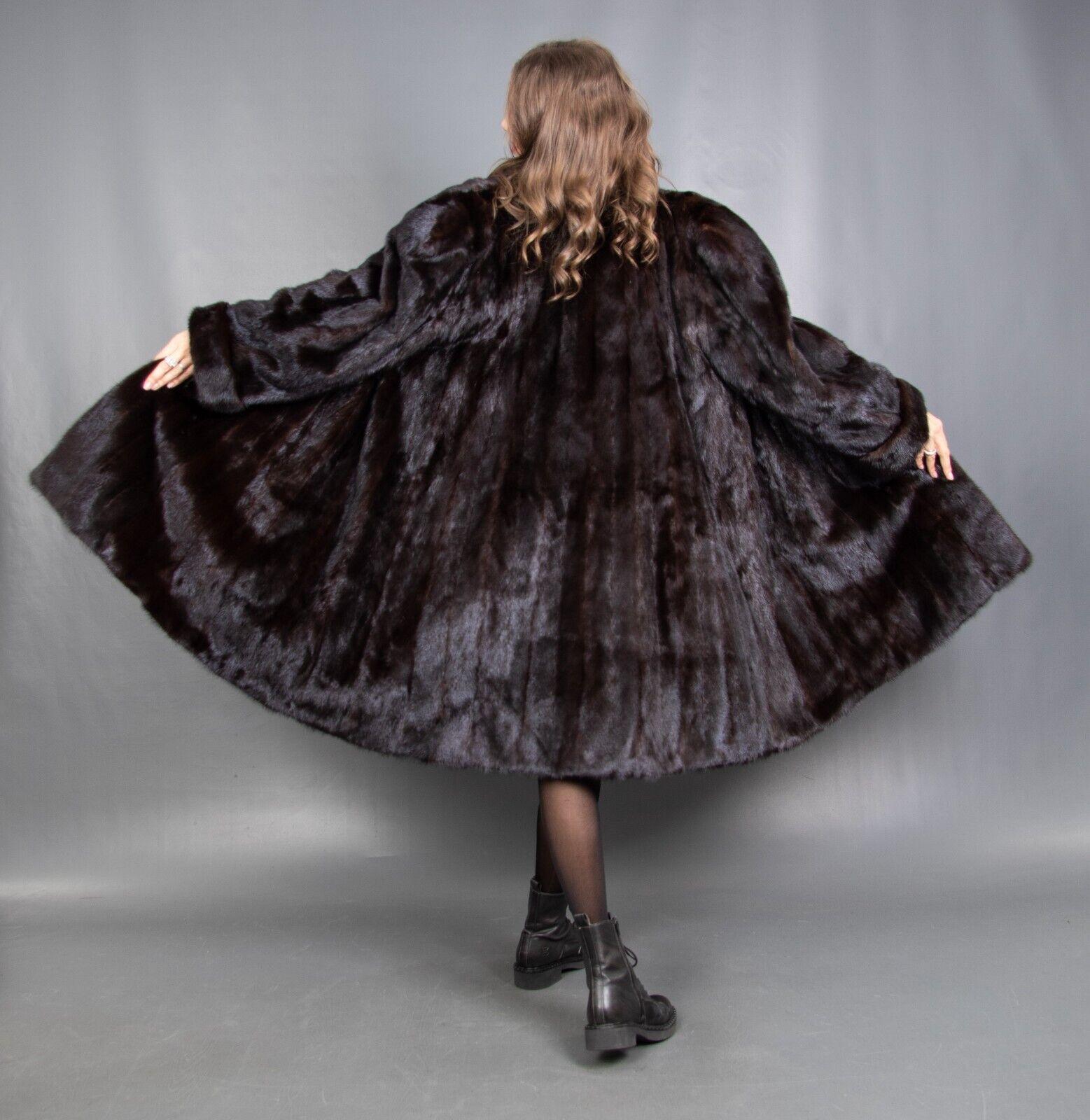 Edler Echt Nerz Saga Mantel Luxus Pelz Swinger Gr. Xl von DilartPlus