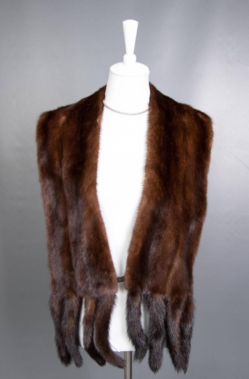 Glamouröse Echt Nerz Pelzmantel Jacke Stola Wunderschöner Look von DilartPlus